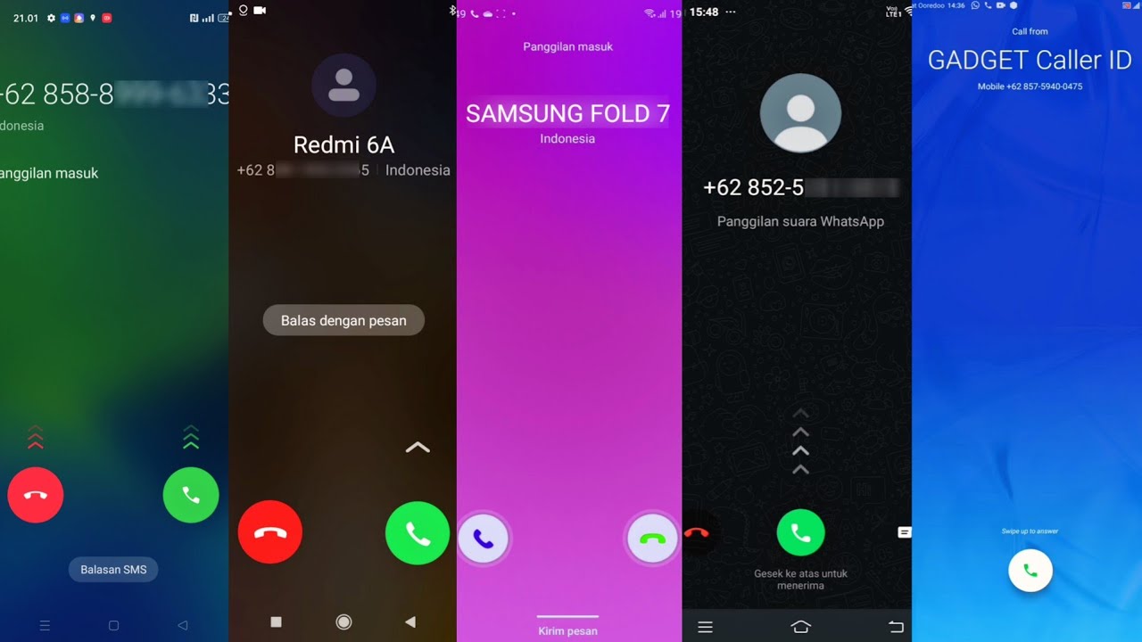 REALME VS RESMI 6A VS SAMSUNG FOLD 7 VS VIVO Y81 VS XPERIA 1ii incoming calls