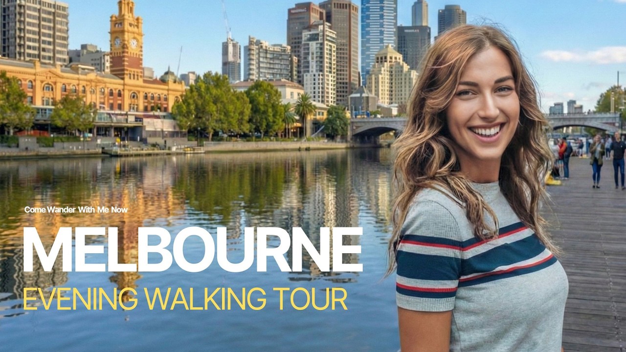 Relaxing Evening Walk in Melbourne 4K