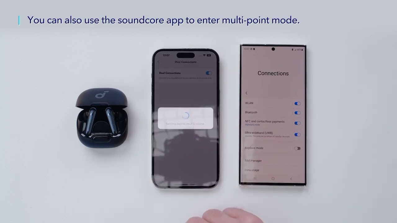How to use multipoint connection on Liberty 4 NC  | soundcore Support