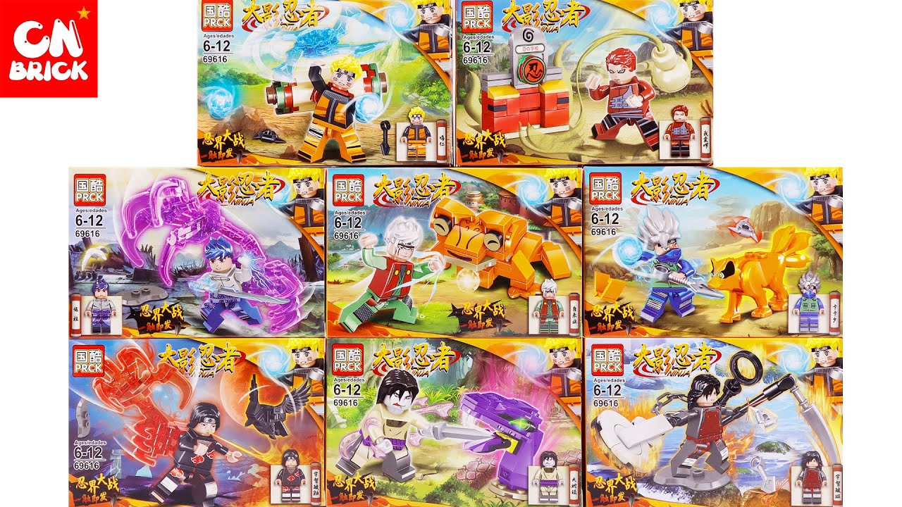 Unoffical LEGO NARUTO MINIFIGURES SET PRCK69616 Unofficial LEGO  SPEED BUILD