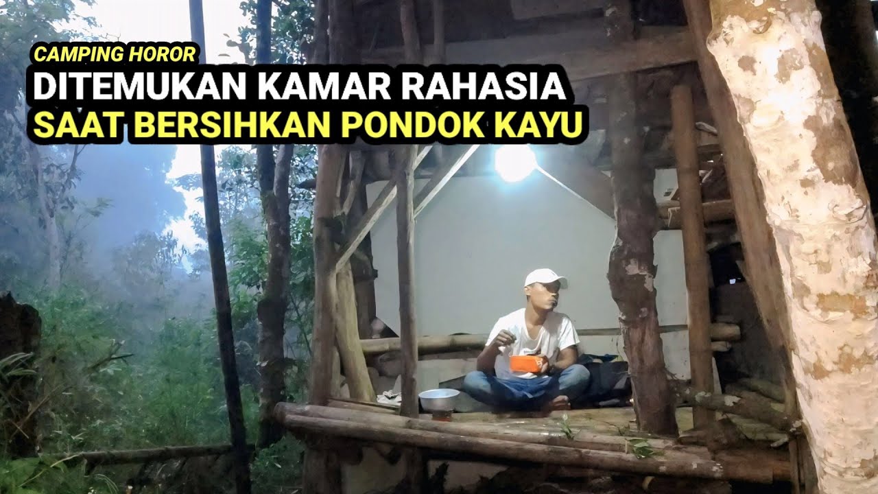 CAMPING UNTUK BERSIHKAN‼️LALU MENEMUKAN RUANGAN RAHASIA DI PONDOK KAYU 4 LANTAI INI