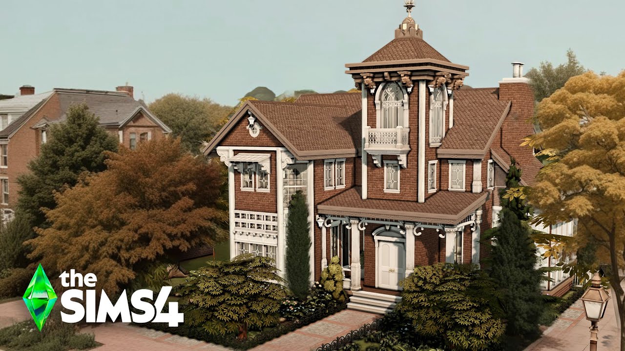 VICTORIAN HOUSE  + new kits - Relaxing Speed Build - ASMR | The Sims 4 - no cc.