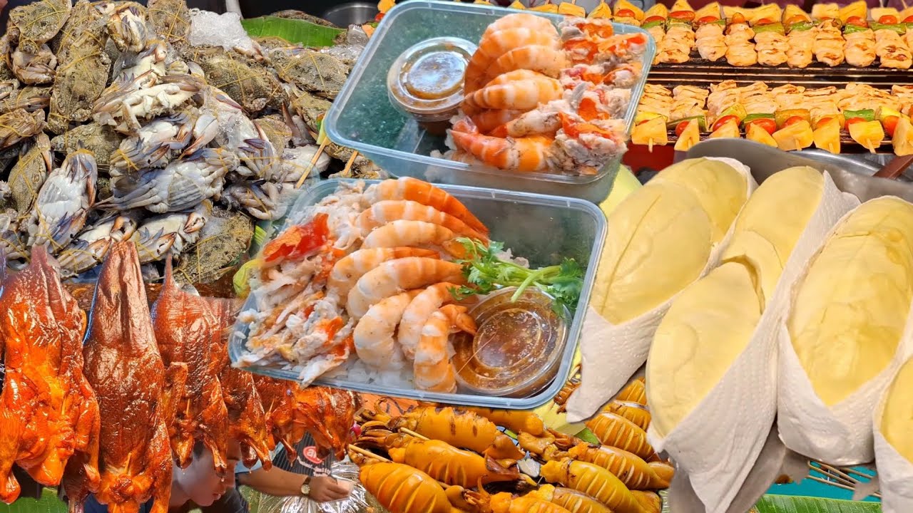 Food street in Nonthaburi Province, Thailand