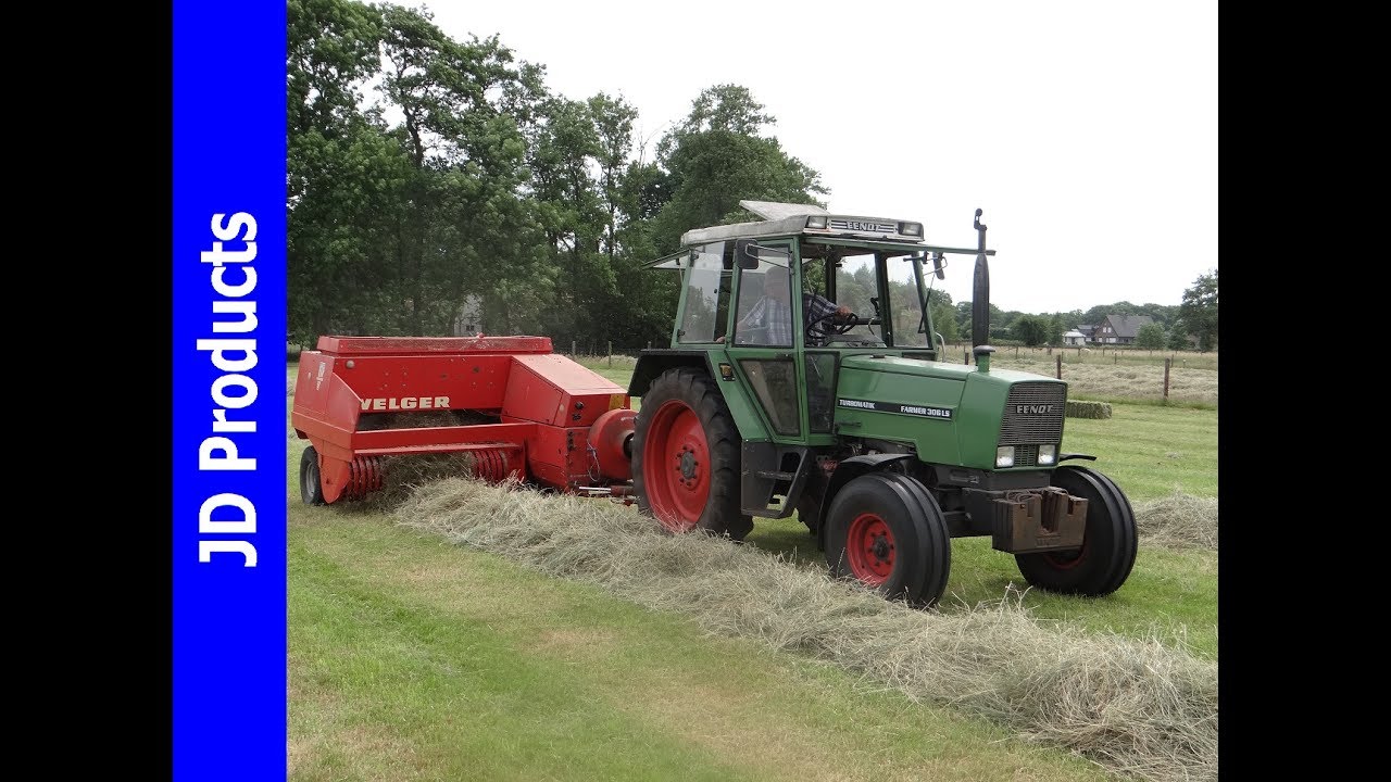 Fendt 306LS/Welger/Baaltjes persen/Pressing Bales/Ballen pressen/Bloemendal/Elspeet