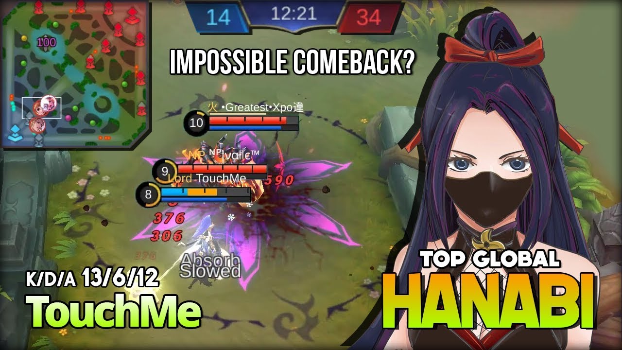 Surrender?! Don't Expect Dude! Impossible Comeback by TouchMe Top Global Hanabi ~ Mobile Legends