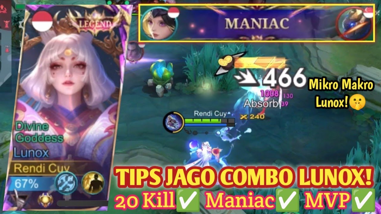 LUNOX 20 KILL + MANIAC! CARA COMBO & POSITIONING YG BENAR! BUILD LUNOX TERSAKIT 2026 - MLBB