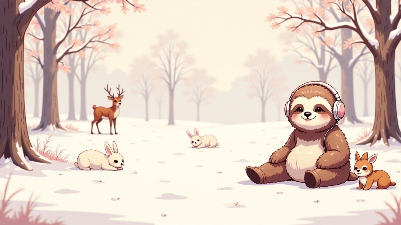 Relax with Lumi | Peaceful Winter Park | Calm Lofi Stream (Live)