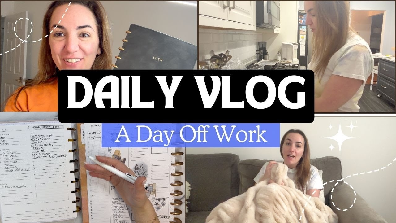 Daily Vlog | Day Off Work | Content Creation, Exercise, Cleaning, and More!