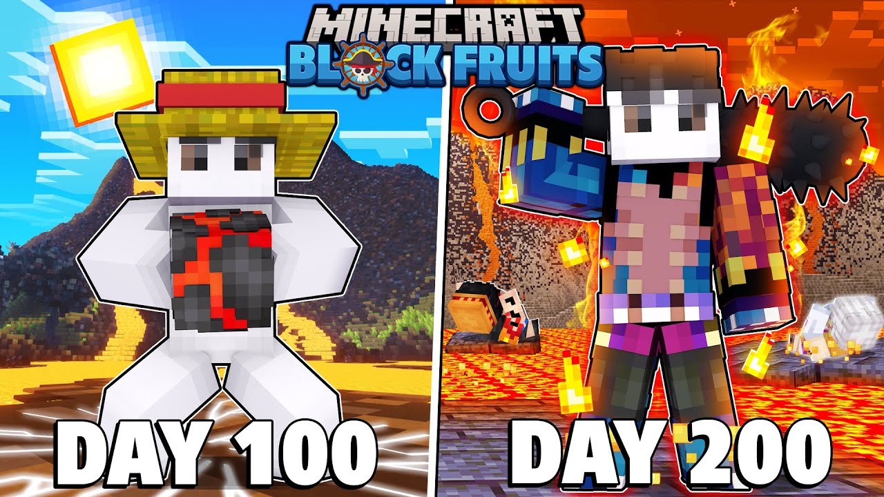T&ocirc;i Sinh Tồn 200 Ng&agrave;y Trong THẾ GIỚI HẢI TẶC BLOCK FRUITS V2 MINECRAFT Si&ecirc;u Kh&oacute;!!