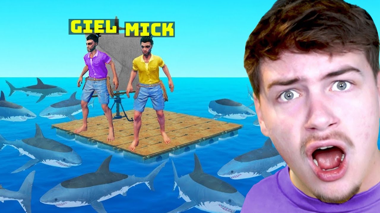 100 HAAIEN Bij Onze RAFT! (Met MICK)