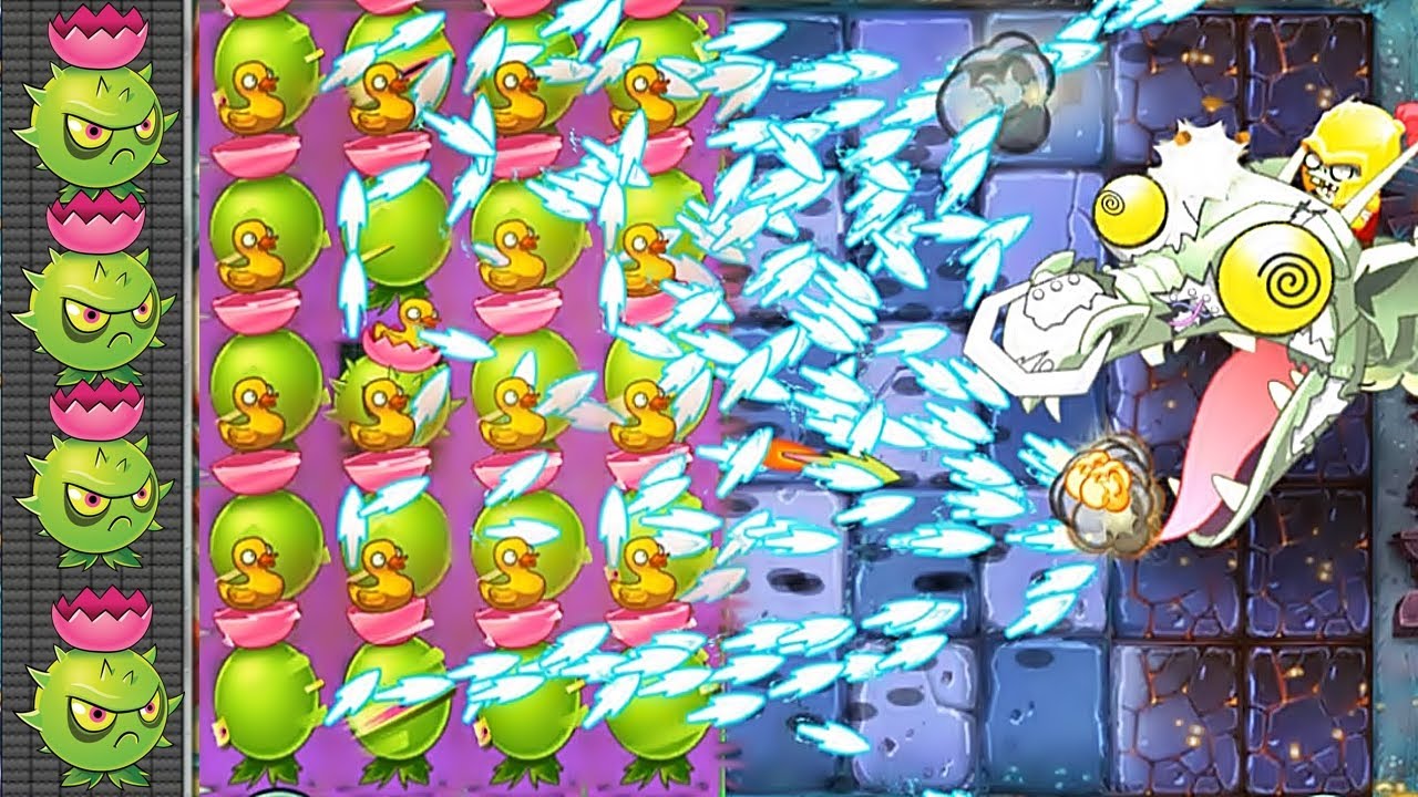 Plants vs Zombies 2 MOD: Homing Thistle Pvz2 Vs All Freakin' Zomboss: Gameplay 2017
