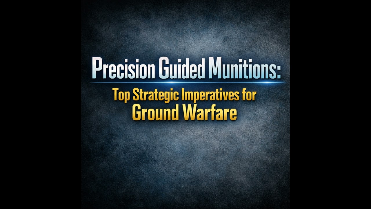 Precision Guided Munitions: Top Strategic Imperatives for Ground Warfare
