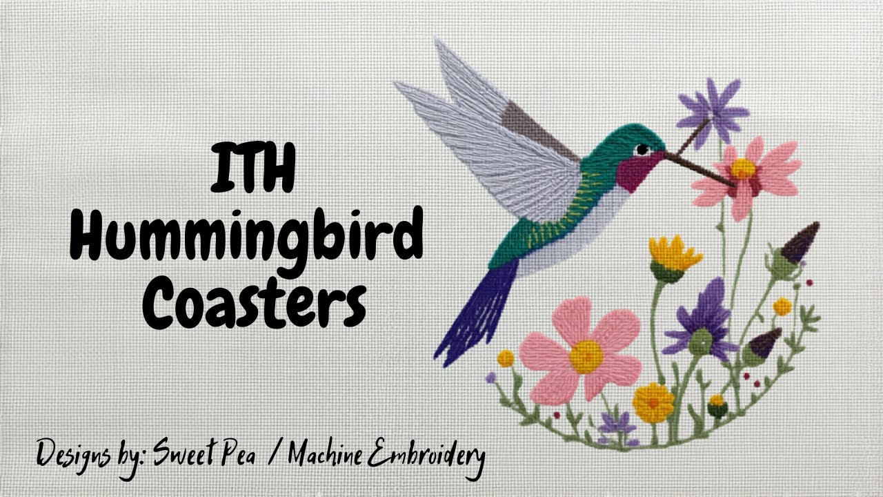 Let&rsquo;s Make Coasters | Sweet Pea In-The-Hoop Embroidery