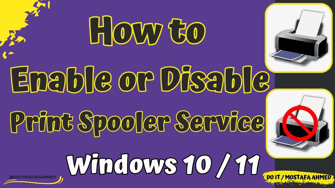 How to Enable or Disable Print Spooler Service Windows 10 / 11