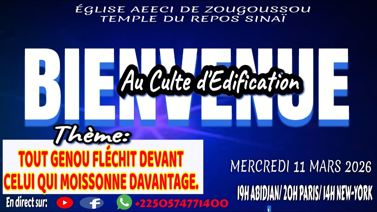 TOUT GENOU FLECHIT DEVANT CELUI QUI MOISSONNE DAVANTAGE PAR PROPHETE ELIE KOFFI
