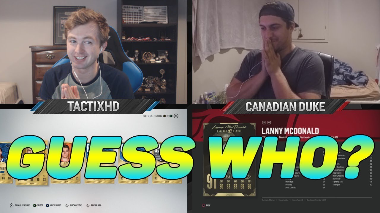 NHL 18 - LEGENDARY GUESS WHO PACK OPENING! w/ Duke
