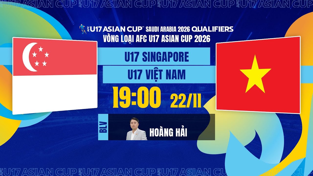 🔴TRỰC TIẾP: U17 SINGAPORE - U17 VIỆT NAM | V&Ograve;NG LOẠI AFC U17 ASIAN CUP 2026