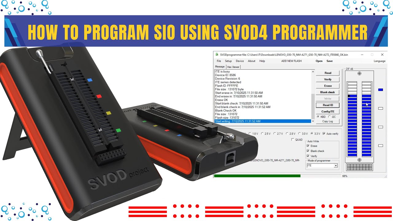 HOW TO PROGRAM SIO USEING SVOD4 PROGRAMMER?