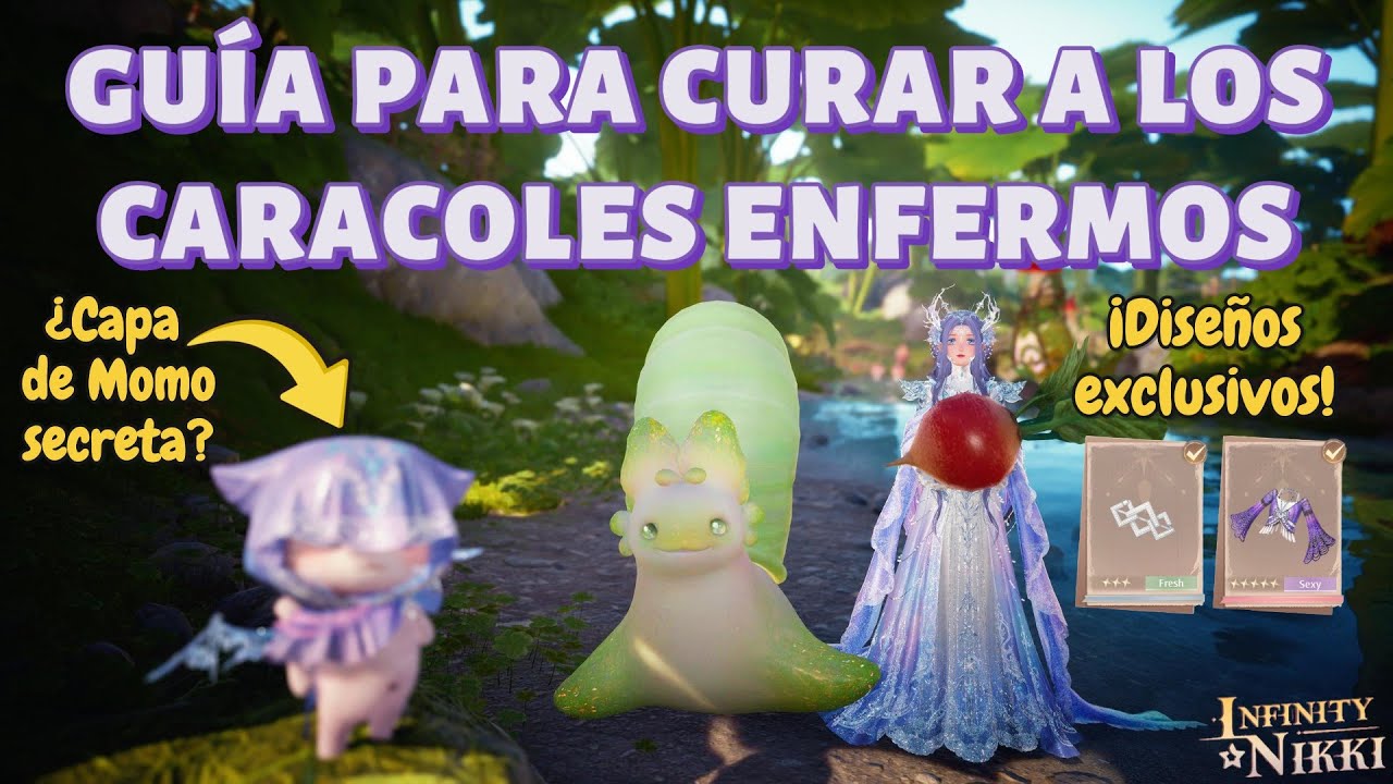 INFINITY NIKKI 2.1 🐌 GU&Iacute;A de CARACOLES Enfermos | Tutorial y Capa de Momo