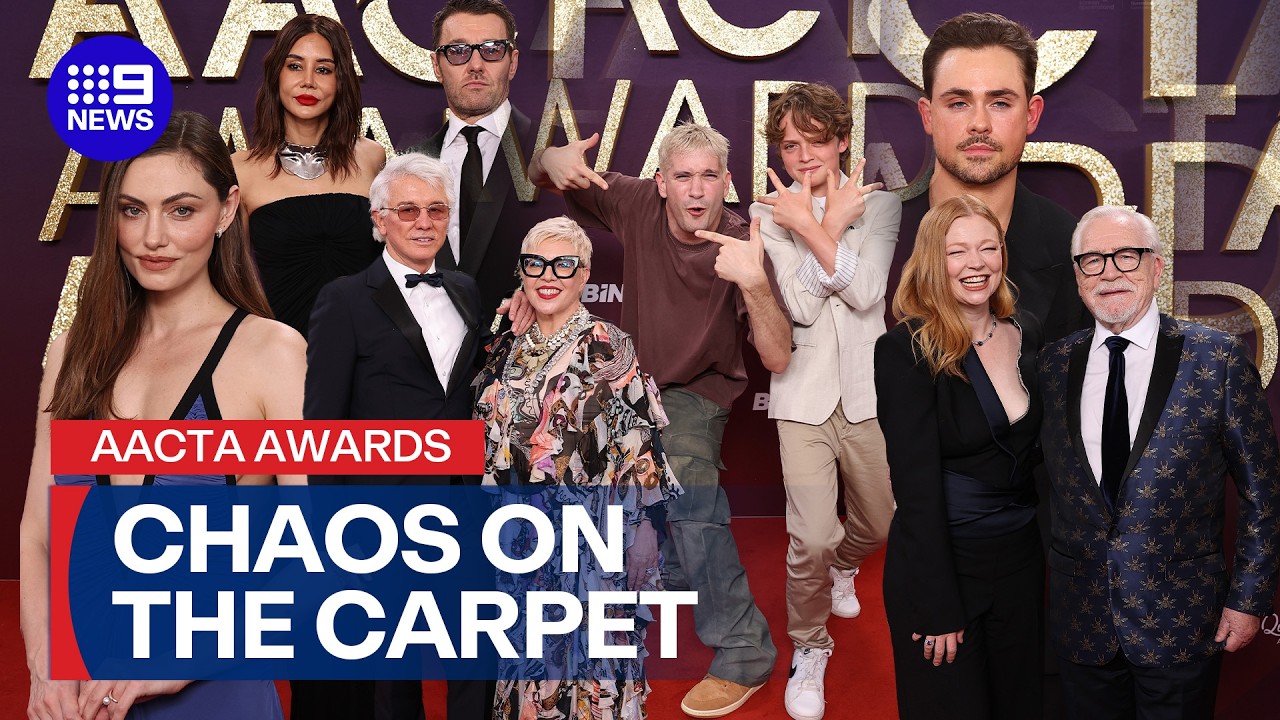 Australia's screen elite bring the sparkle and a little chaos to AACTA red carpet | 9 News Australia