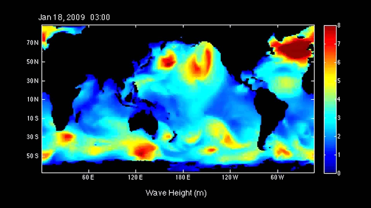 WAVEWATCH III model run Dec 2008 to Feb 2009
