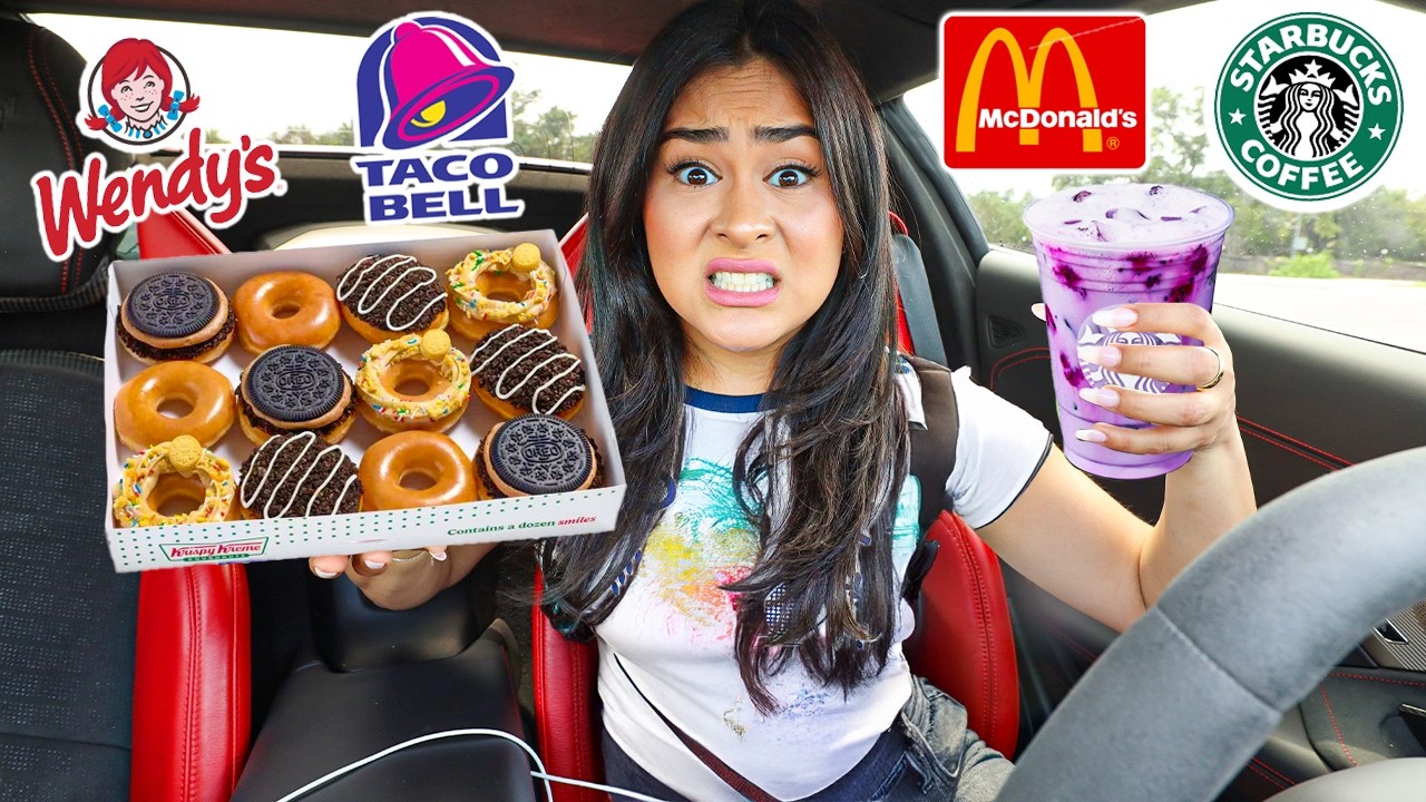 Eating ALL NEW Fast Food Items For 24 HOURS! *MUKBANG/REVIEW*