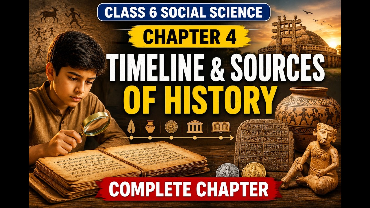 Chapter - 4 | Timeline and Sources of History | Class 6 | Full Chapter Explanation in English