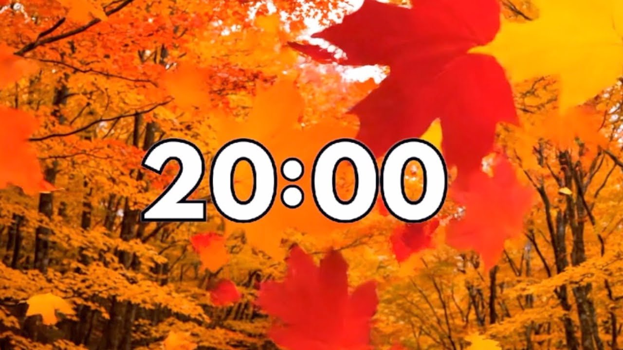 20 Minute Fall Countdown Timer - Autumn Leaves and Wind Ambience