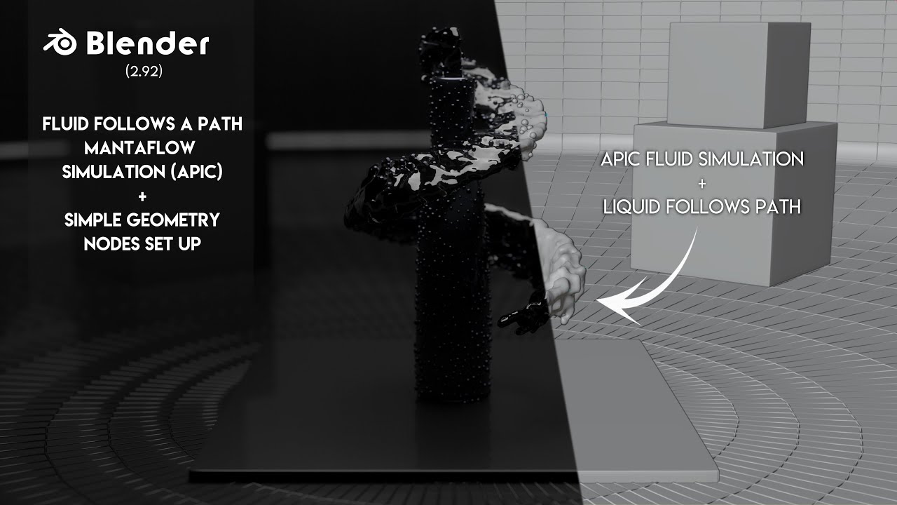 Liquid Follows Curve - Blender Mantaflow