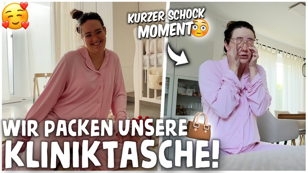 KLINIKTASCHE PACKEN & erste BABY W&Auml;SCHE!🥹 + kurzer SCHOCK MOMENT😳 | kobexmone