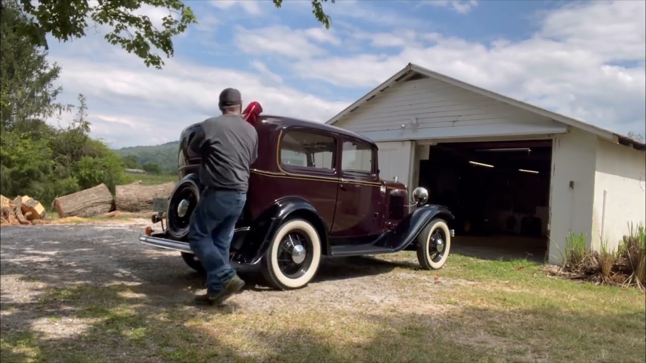1932 Ford Model B Cold Start, Clean up and Drive down some Tennessee backroads… Relax and Enjoy!
