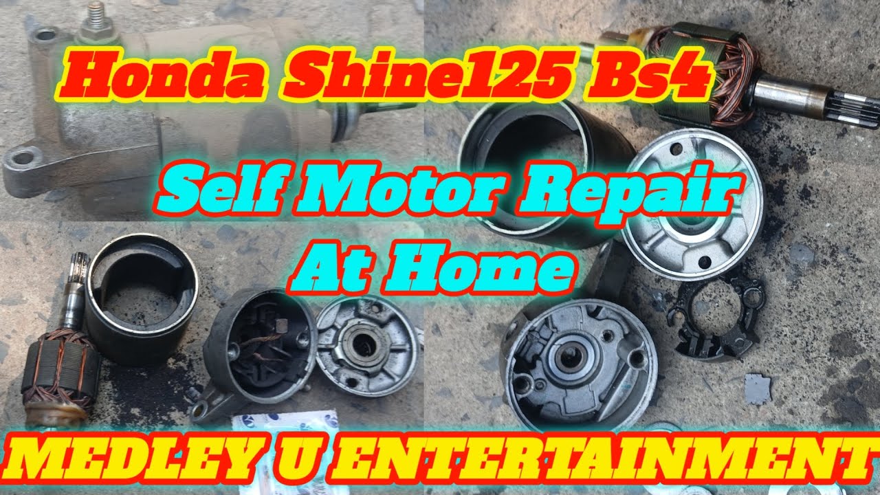 How To Repair Self Starter Motor of Honda Shine 125 BS3 at Home 🔧 | Step-by-Step Guide