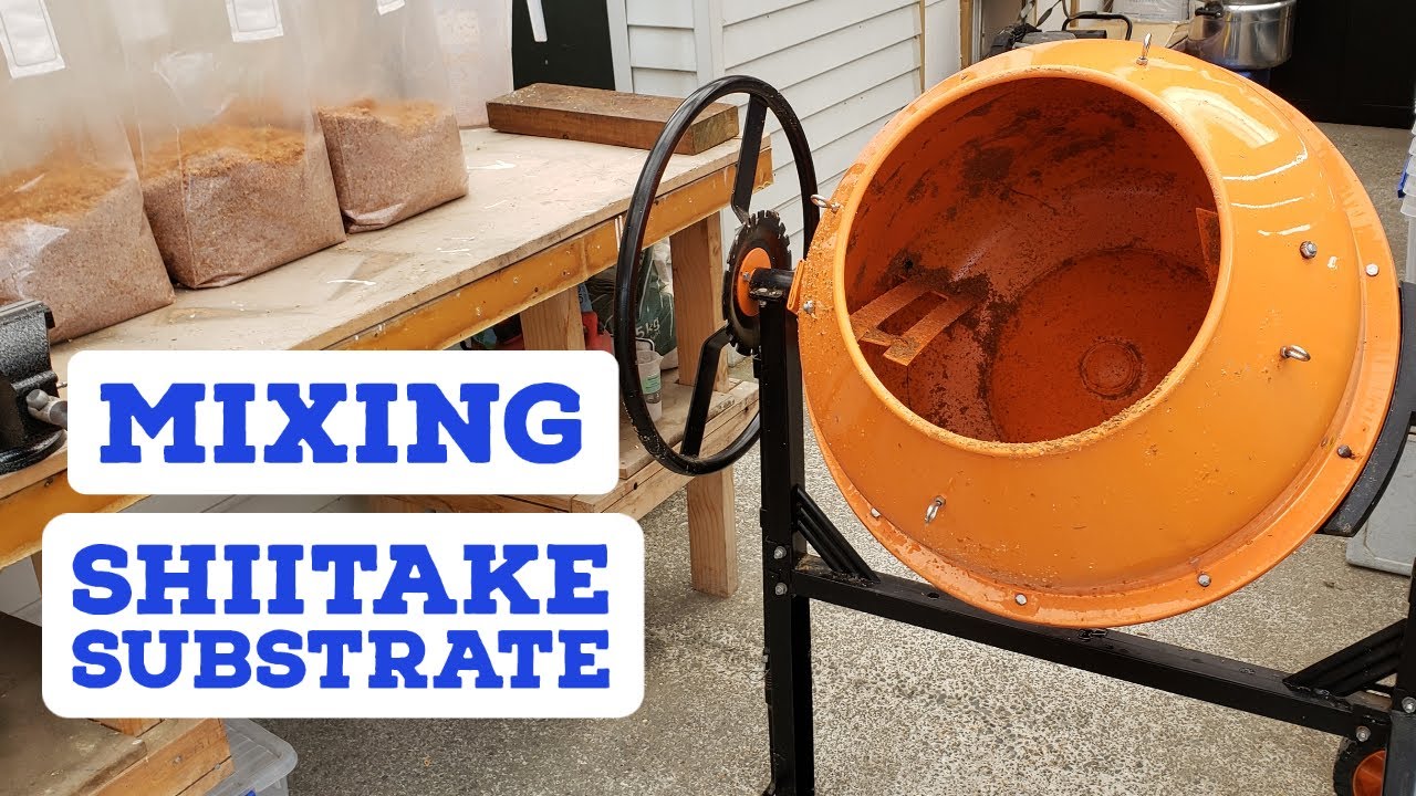 Making Shiitake Substrate with a Concrete Mixer!