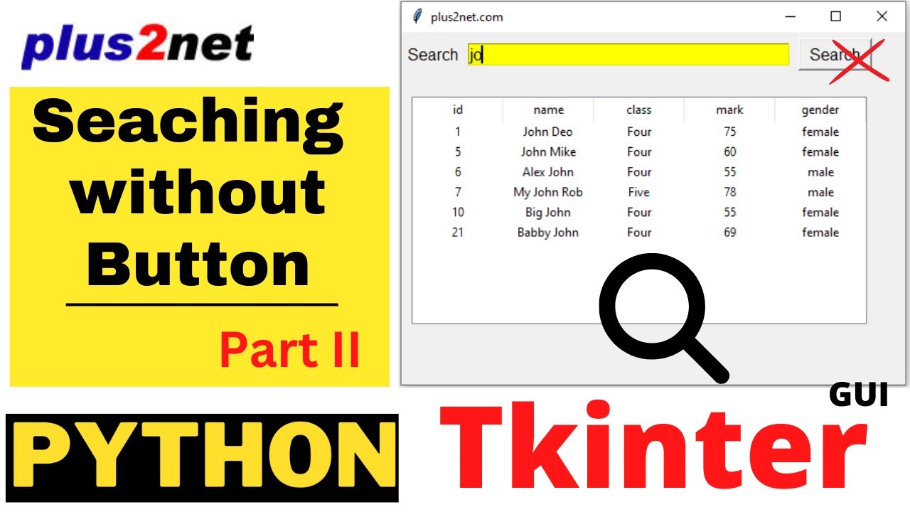 KeyRelease event to search and filter Pandas DataFrame and display rows in Treeview