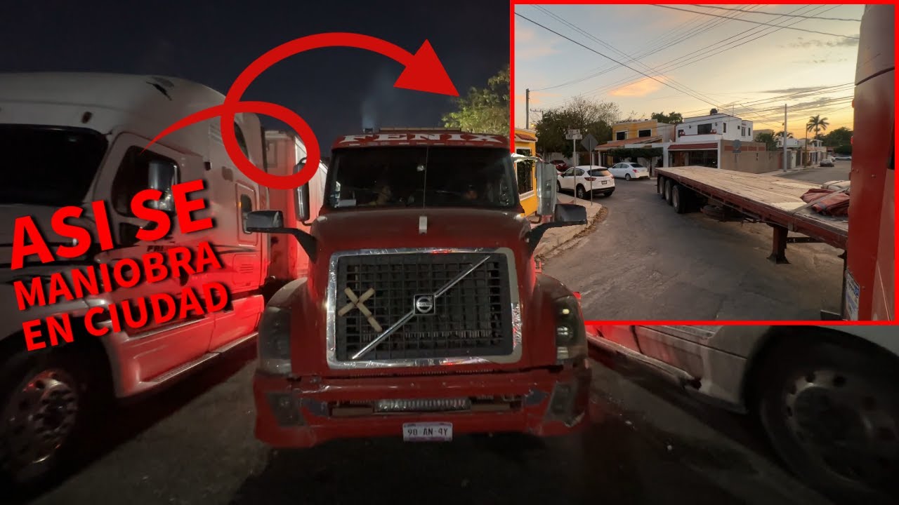 Saliendo de Mérida: Así de Peligroso es Sacar un Trailer del Centro de Mérida Yucatán  🚛🌆