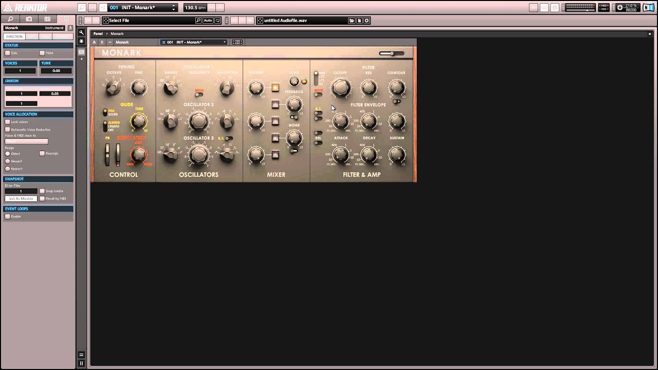 NI Reaktor - Monark Overview (view A) - How to Tutorial