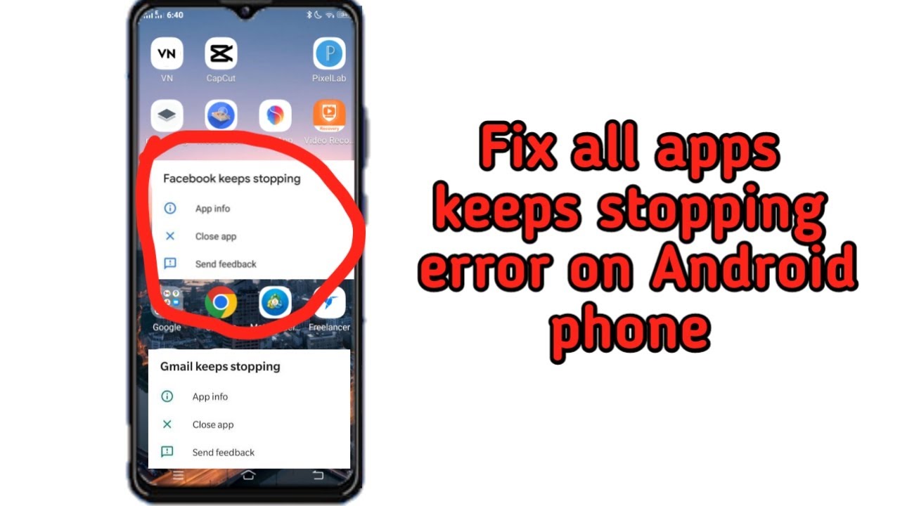 How to fix all apps keeps stopping error  in android phone