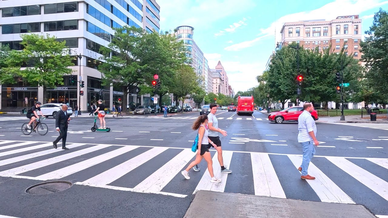 Washington D C in 4K   Relaxing City Drive with Views
