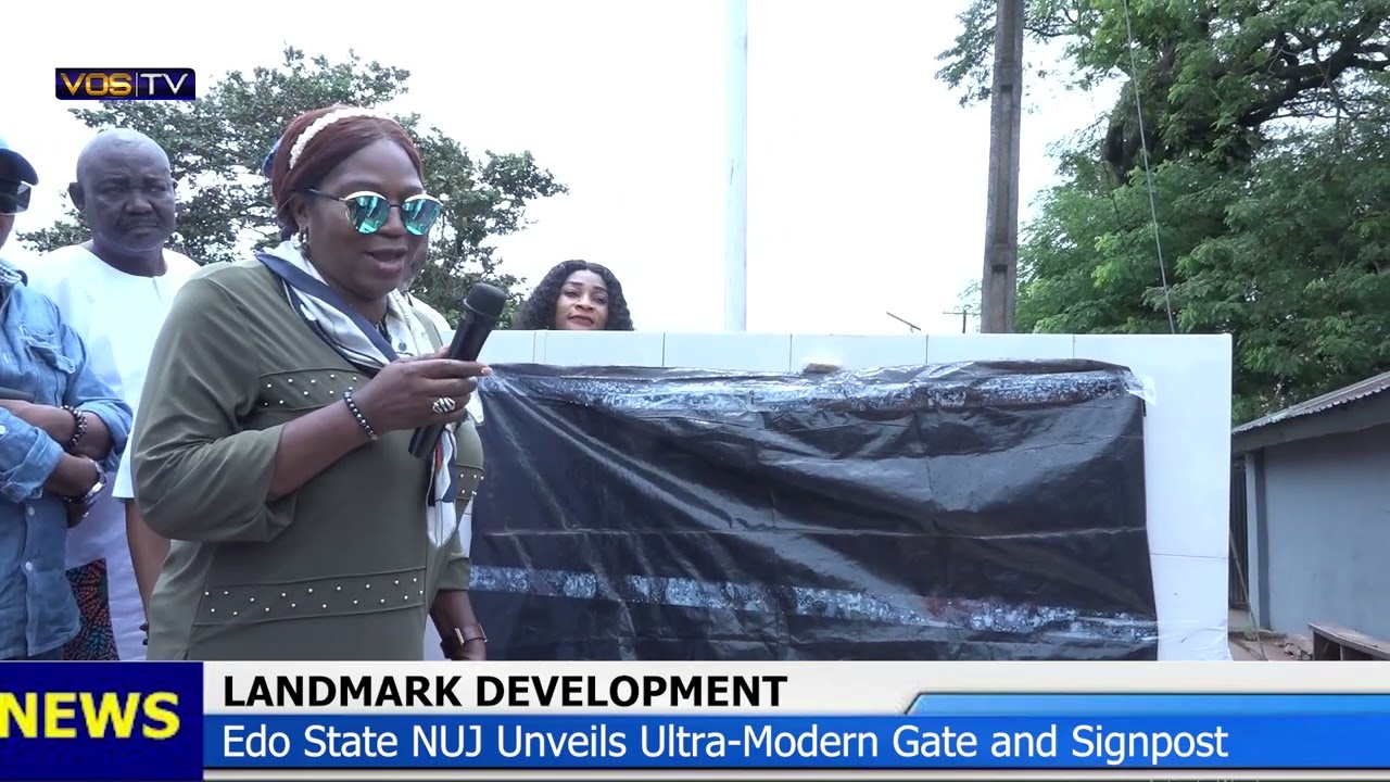LANDMARK DEVELOPMENT: Edo State NUJ Unveils Ultra-Modern Gate and Signpost