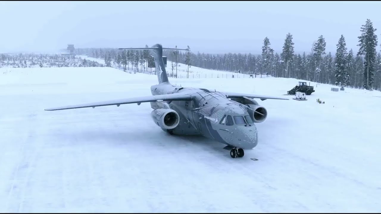 The KC-390 Millennium is in action on ice!