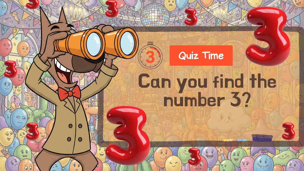 Can You Find the Hidden Number 3? 🔢 Snoop's Number Hunt