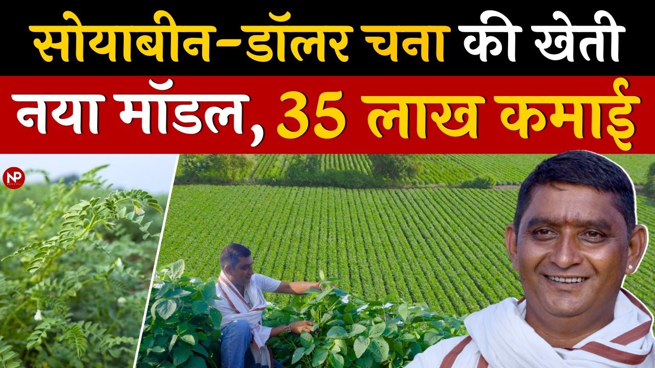 MP Farmer  Doubles Yield, earns 35 lakh from  Soybean & Dollar Chana on Raised Bed & drip Technology