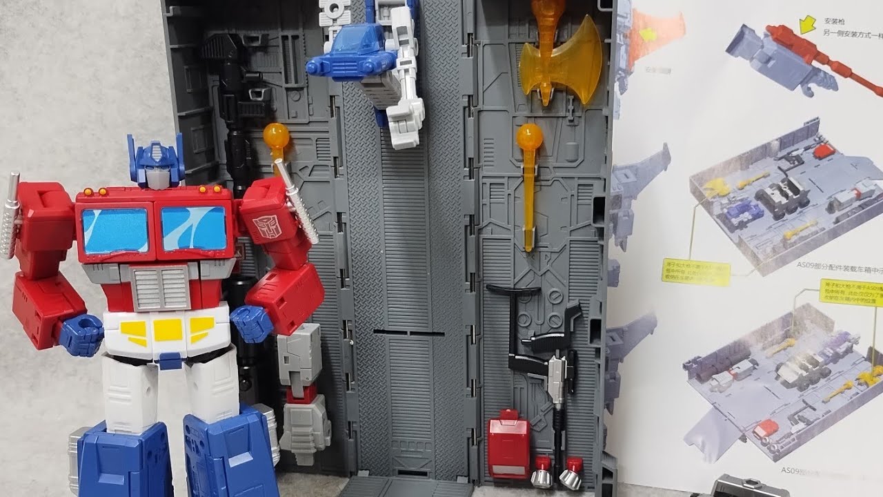 AS-09 KO Studio Series 86 Optimus Prime trailer and accessory set by AsToys AS-08 Iron General