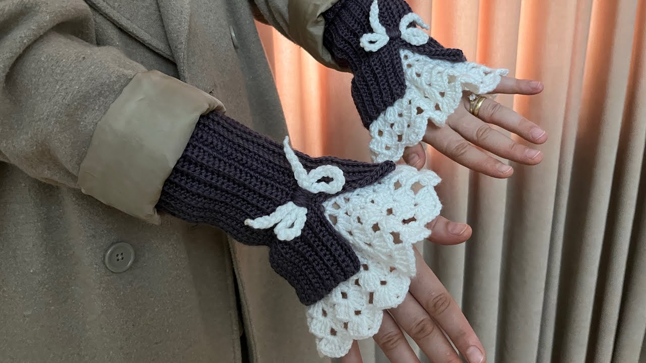 Instagram da Viral Olan Vintage Eldiven Yapımı. Çok Kolay Parmaksız Vintage Eldiven Yapımı #crochet 