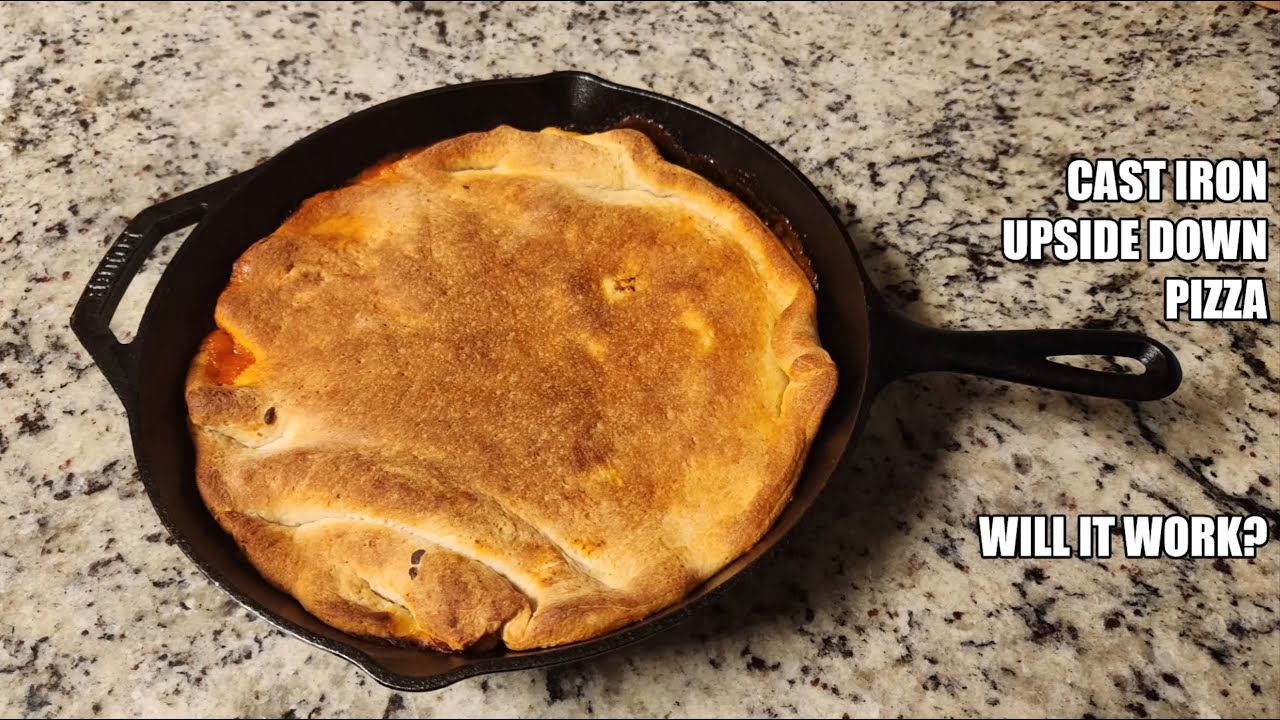 CAST IRON COOKING | Upside Down Pizza - Will it Work?