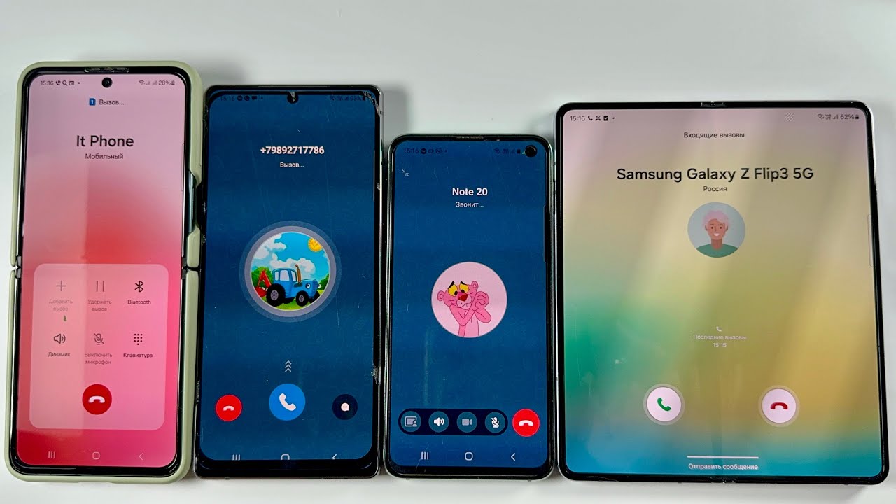 Outgoing Calls/ BIP / Samsung Galaxy Fold5 + Flip3 + Samsung Galaxy S10e + Samsung Galaxy Note 20