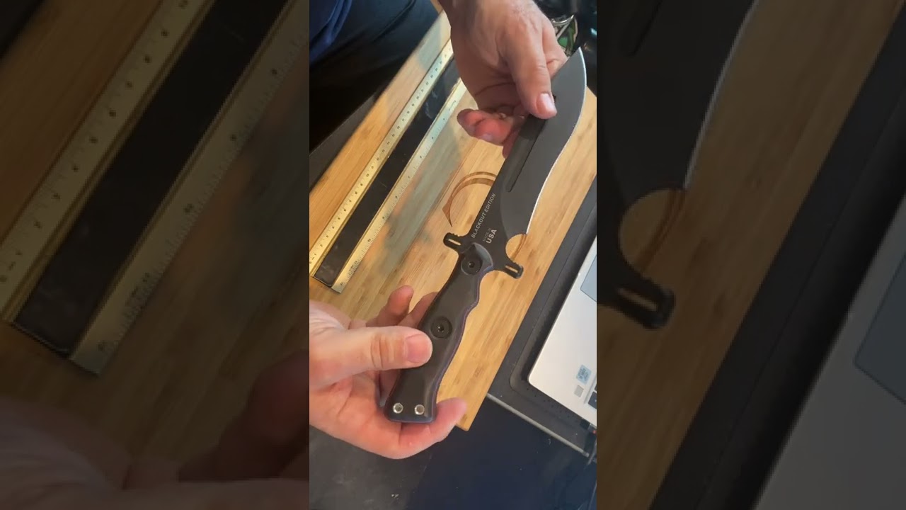 TOPS OPERATOR 7 BLACKOUT AND ACID RAIN FIXED BLADE KNIVES