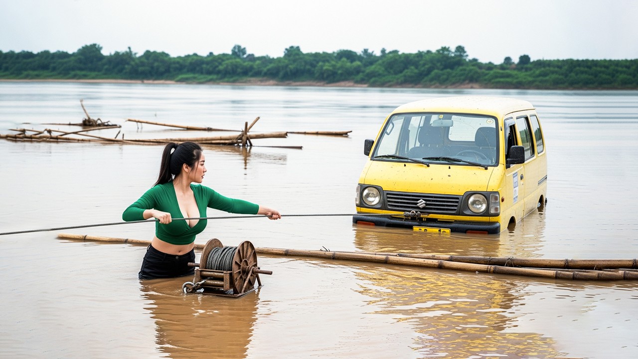 Suzuki Carry Van Buried in the Riverbed After Flash Flood, I Salvaged and Saved It