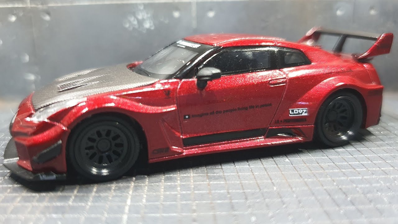 MINI GT LB - Silhouette WORKS GT NISSAN 35GT-RR Lava Red / No. 191 UNBOXING