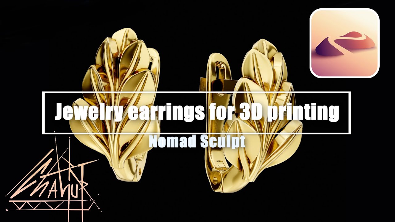 Nomad Sculpt Jewelry earrings for 3D printing